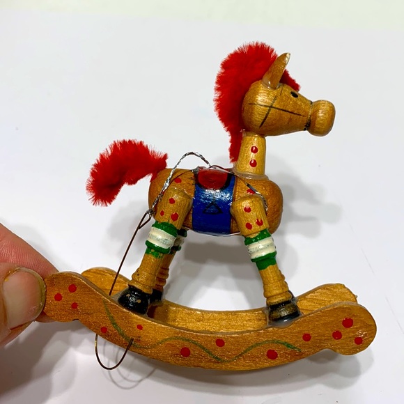 Wood rocking horse ornament RUSS no box - Picture 9 of 12
